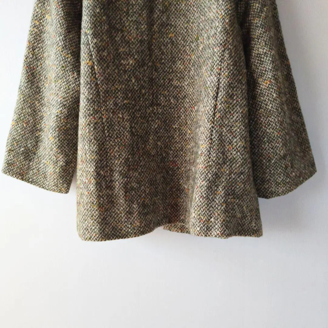 DAIMARU.INC.MA. Tweed Jacket Outer 5/4 Sleeve Short Length