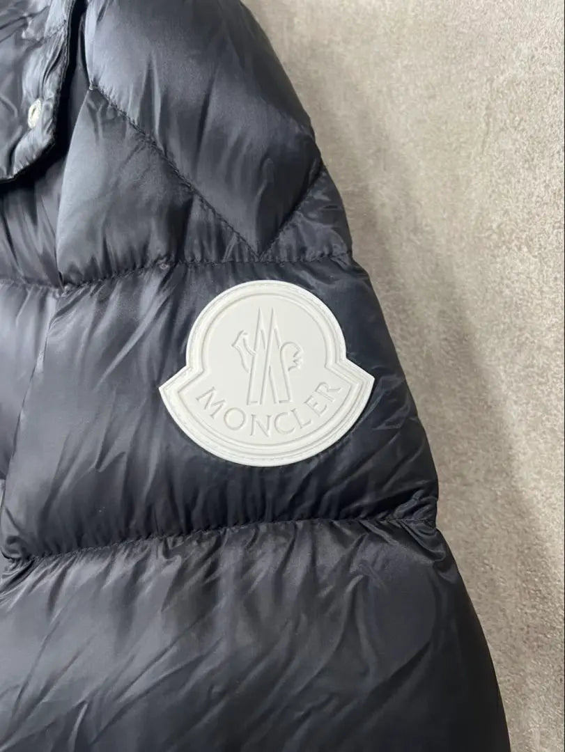 MONCLER rara chaqueta de plumón negra con capucha talla 5 | MONCLER 希少 ブラック ダウンジャケット フード付きサイズ5