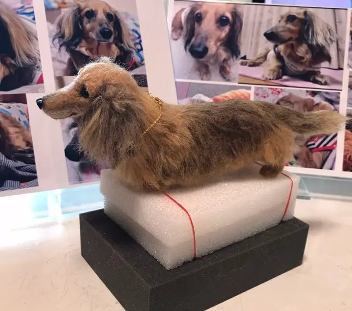 Estamos buscando pedidos❣️Figura de perro de fieltro de lana de cuerpo entero