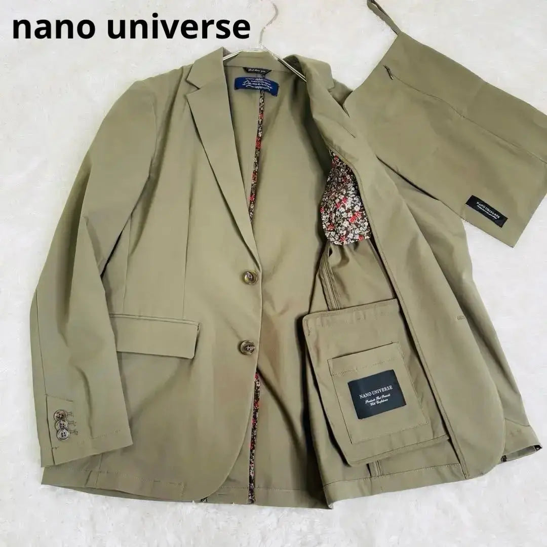 Nano Universe Tailored Jacket Men's Khaki S-Damelino Solotex