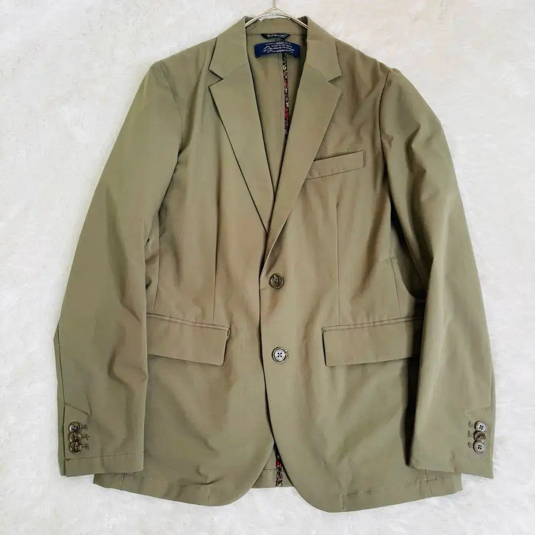 Nano Universe Tailored Jacket Men's Khaki S-Damelino Solotex