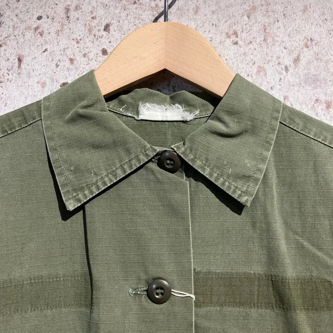 70s US MILITARY Utility Shirt Vintage Women