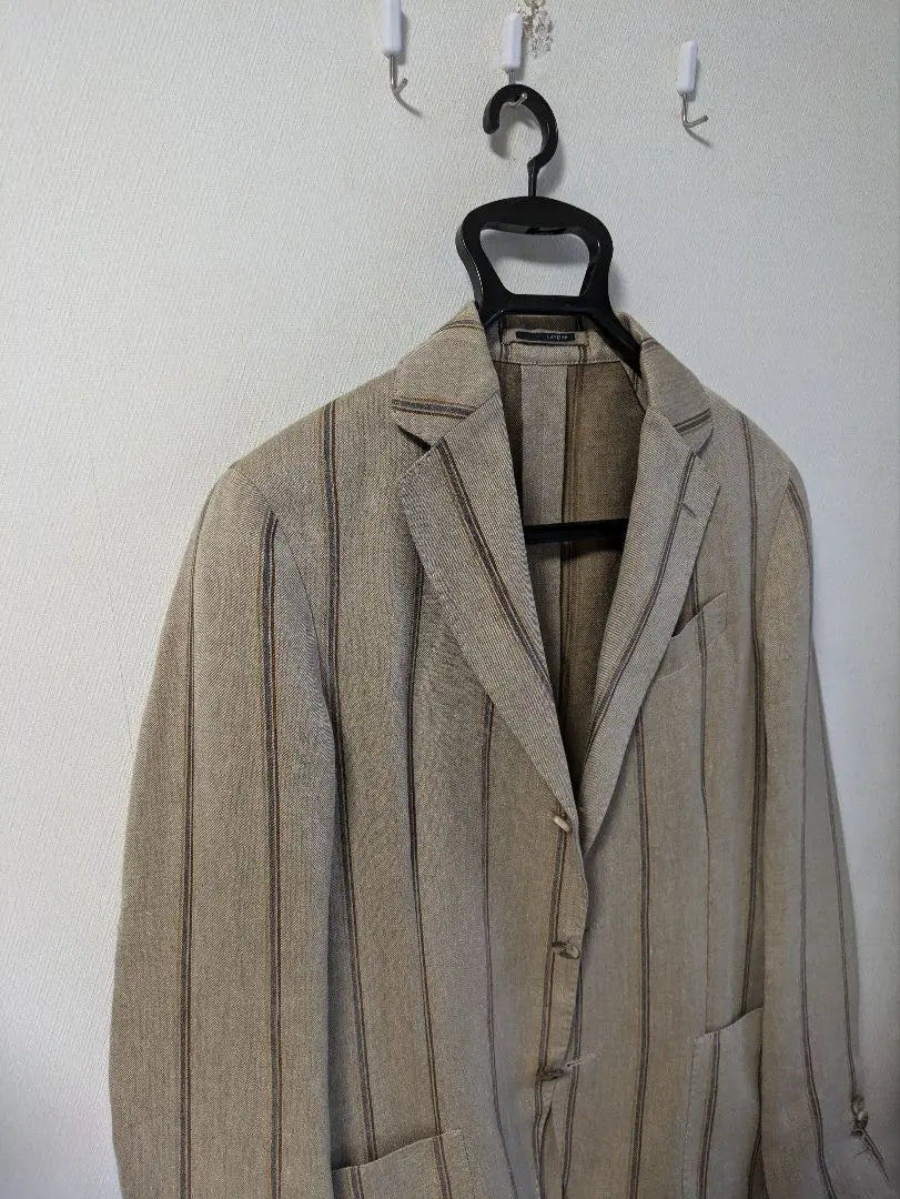 ★Lardini Tailored Jacket 100% Linen 46 Real-sized Feathers