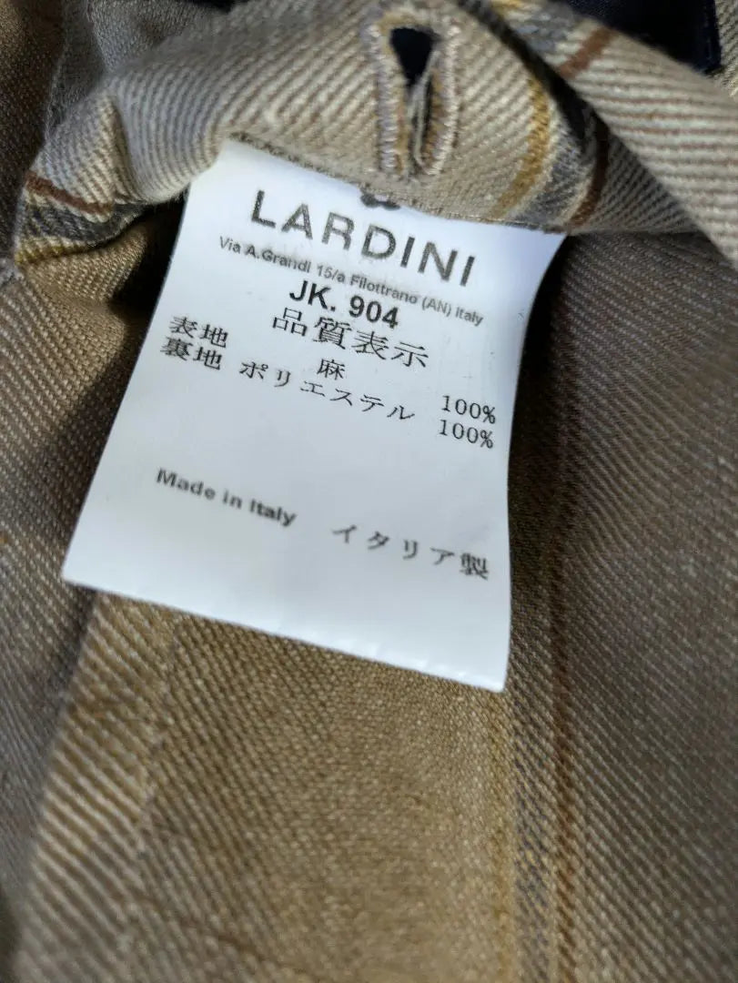 ★Lardini Tailored Jacket 100% Linen 46 Real-sized Feathers