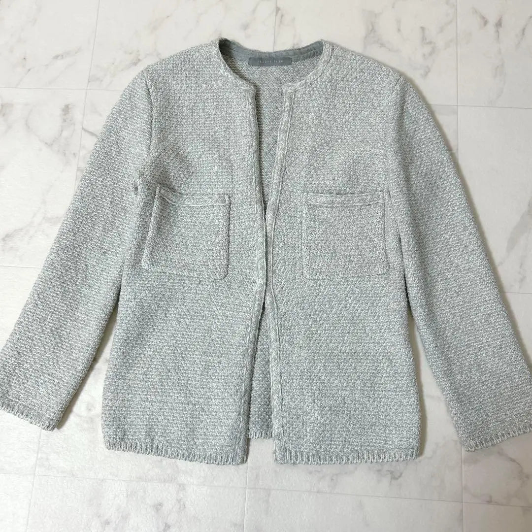 2022AW Price 49,000 THEORY LUXE Tweed No Color Jacket | 2022AW 定価4.9万 theory luxe ツイードノーカラージャケット