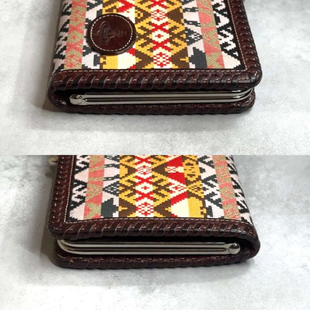 [Good condition/Rare] Vivienne Westwood Ethnic Pattern Pin Wallet