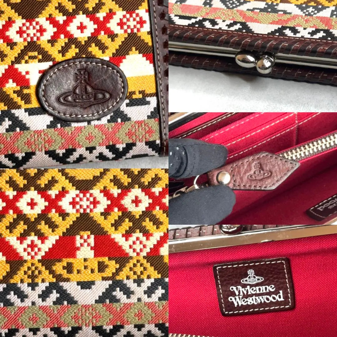 [Good condition/Rare] Vivienne Westwood Ethnic Pattern Pin Wallet