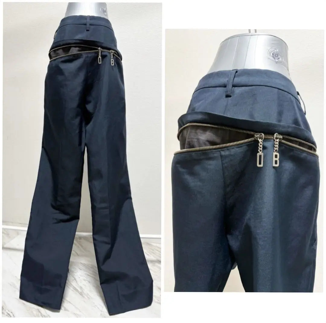 Pantalones vintage raros con diseño de cremallera de Dirk Bikkembergs