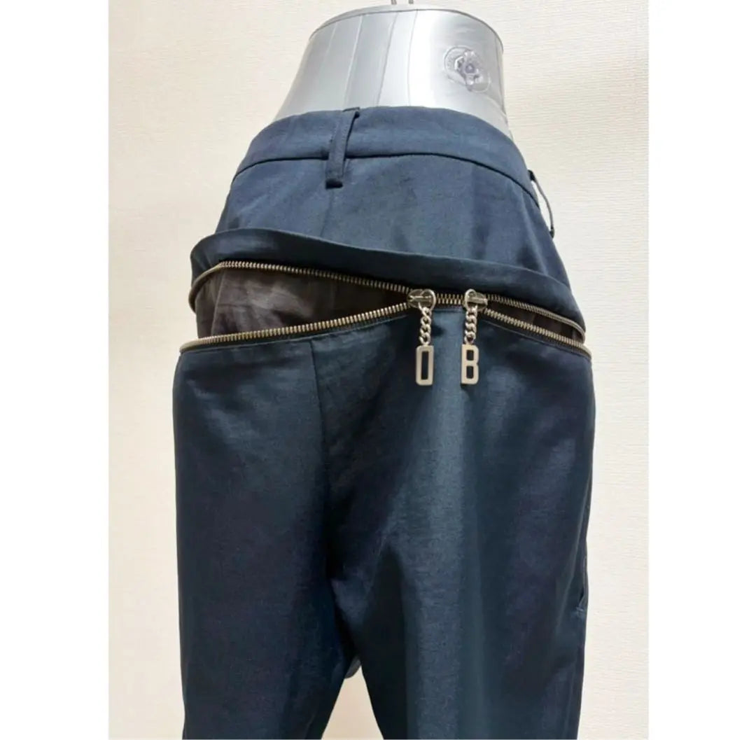 Pantalones vintage raros con diseño de cremallera de Dirk Bikkembergs