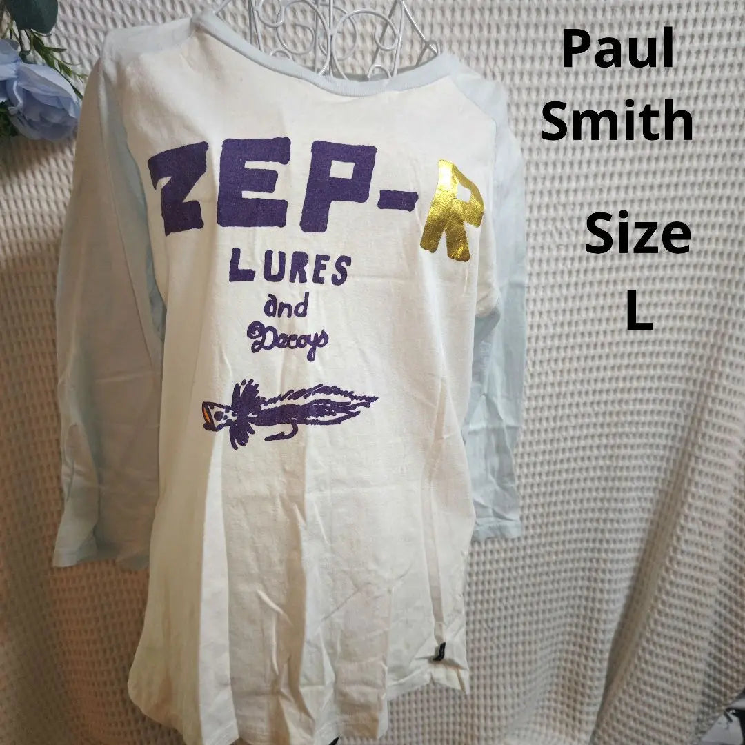 [Paul Smith Jeans] Camiseta Azul Claro Blanca ZEP-R Talla L