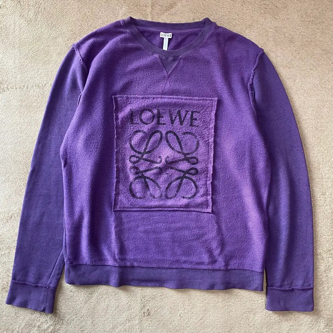 [Rare] LOEWE Inside Out Anagram Print Sweatshirt Purple