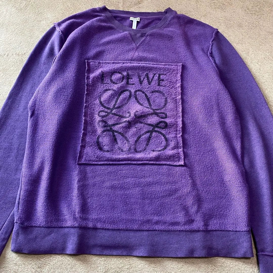 [Rare] LOEWE Inside Out Anagram Print Sweatshirt Purple