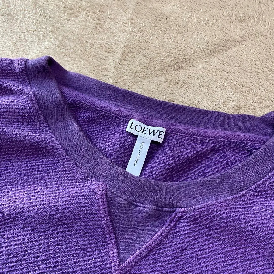 [Rare] LOEWE Inside Out Anagram Print Sweatshirt Purple