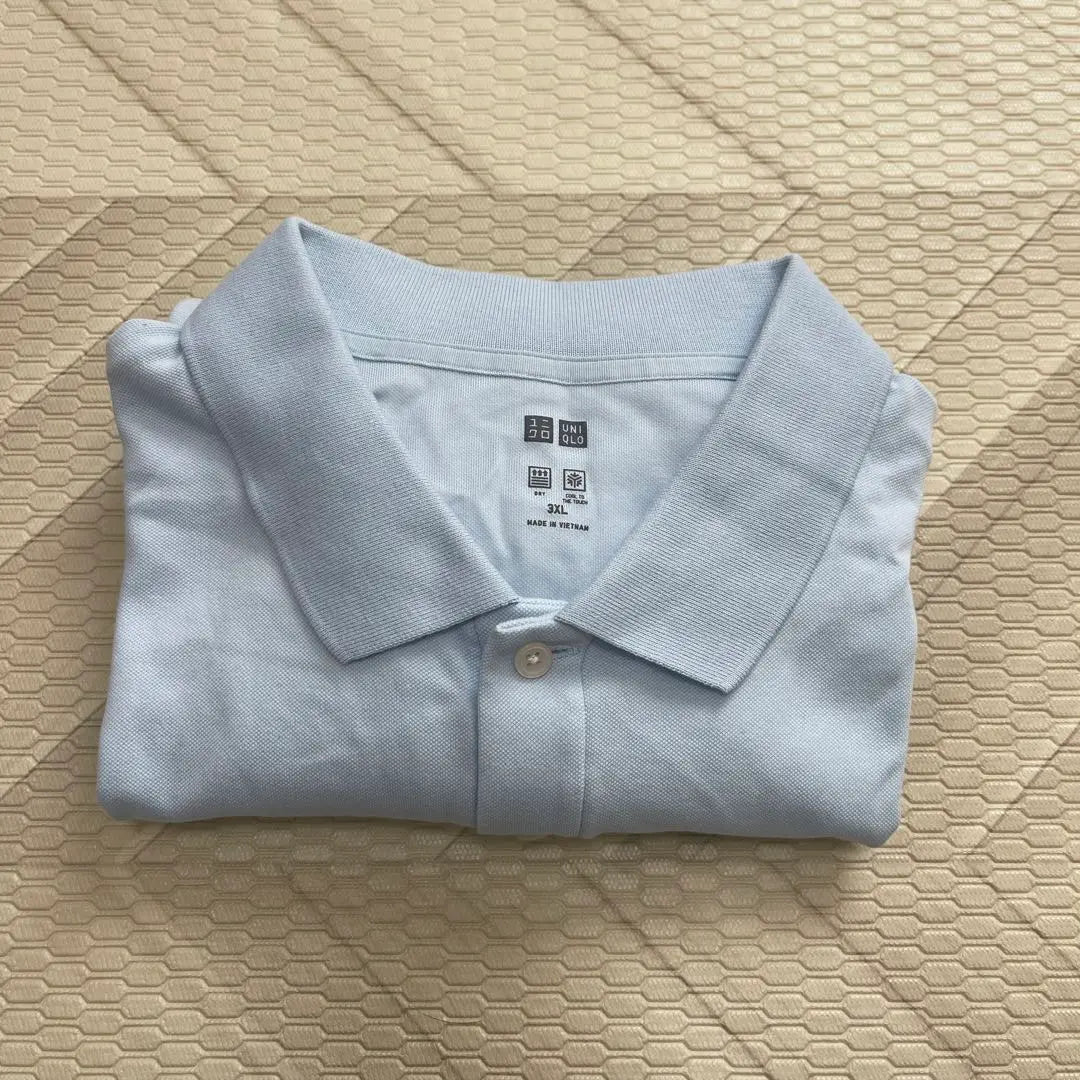 [Con traducción] Polo azul claro UNIQLO talla 3XL