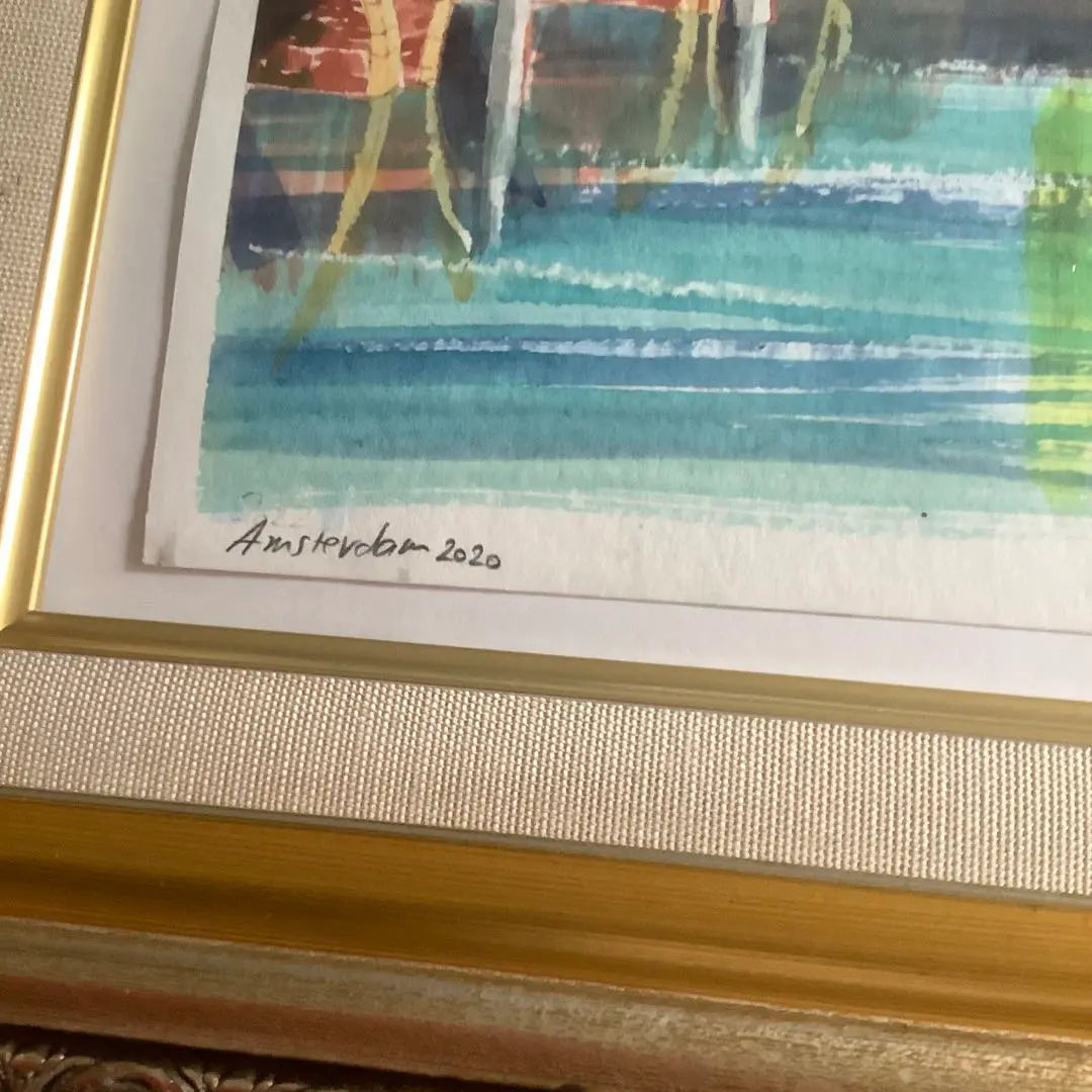 With amount of watercolor painting Amsterdam certificate