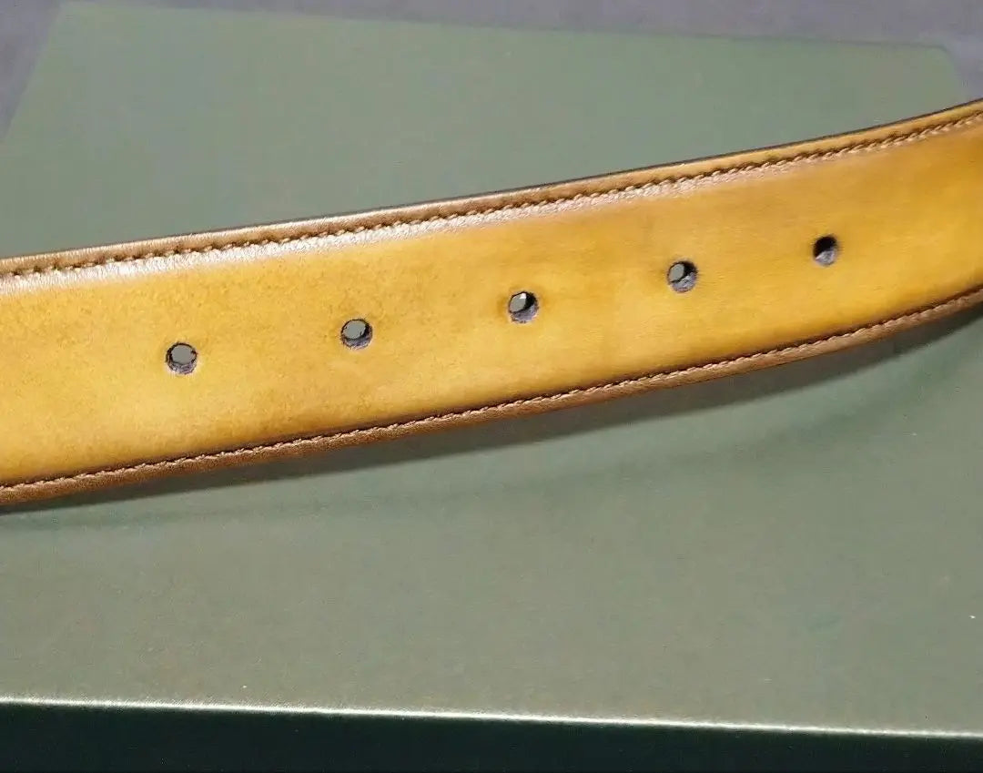 Berluti Leather Belt Tea 85/34 like a new article