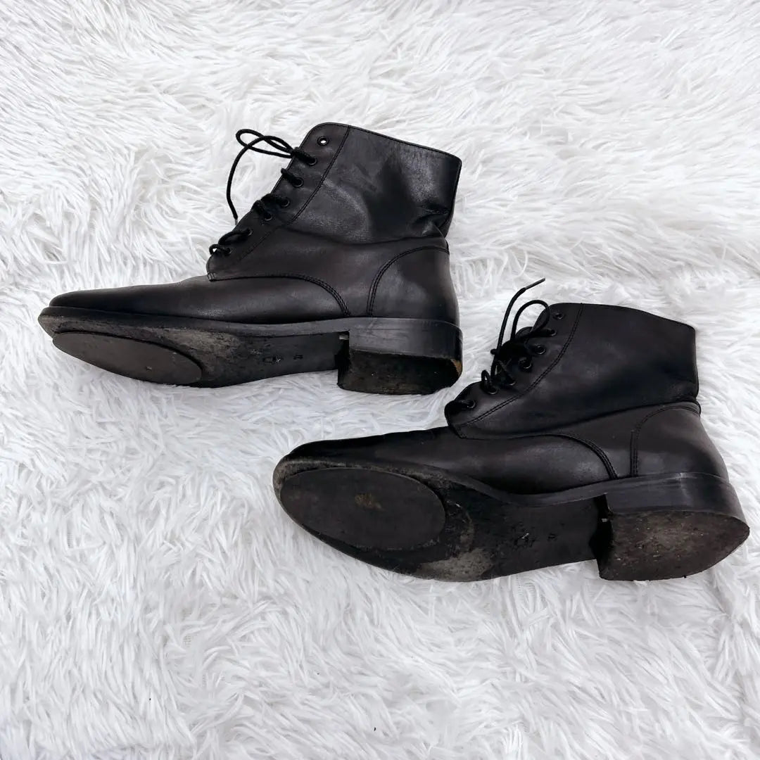 LE BON MARCHE Leather Boots Black Size 37