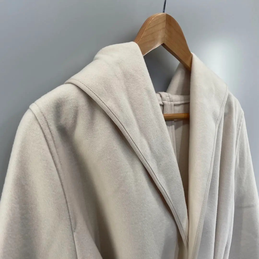 Sneidel Hooded Short Coat Outerwear F Ivory White