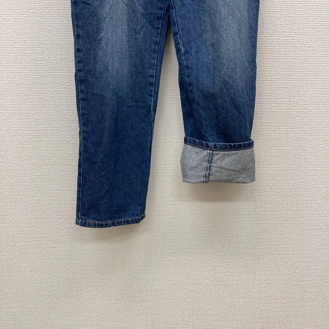 [Marino] Azul marino (L) Mono * Denim * Tsunagi * Bolsillo en el pecho * 100% algodón | 【Marino】ネイビー(L)オーバーオール＊デニム＊ツナギ＊胸ポケット＊綿100%