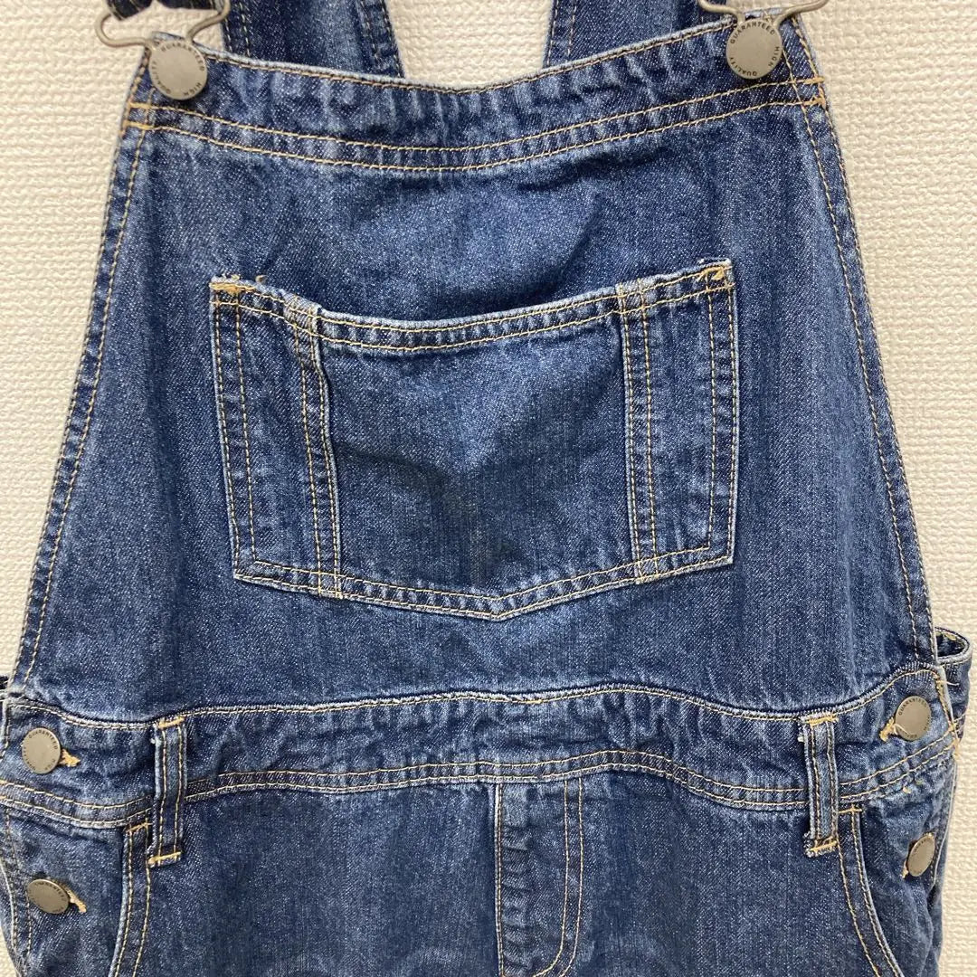 [Marino] Azul marino (L) Mono * Denim * Tsunagi * Bolsillo en el pecho * 100% algodón | 【Marino】ネイビー(L)オーバーオール＊デニム＊ツナギ＊胸ポケット＊綿100%