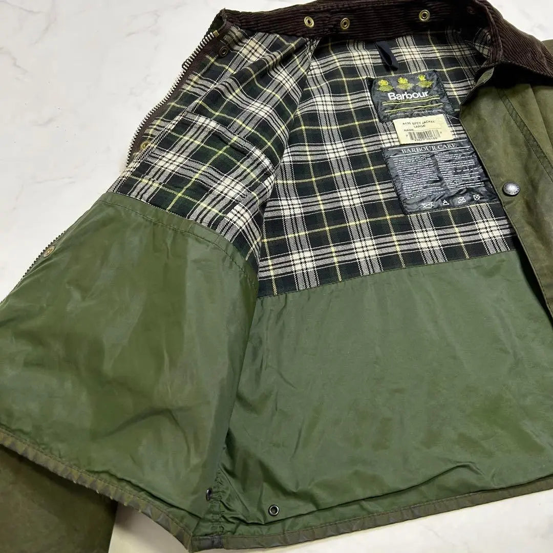 [Raro] Chaqueta Barbour Spey de los años 90 Sage Large | 【希少】 CHAQUETA BARBOUR SPEY DE LOS 90 SAGE GRANDE