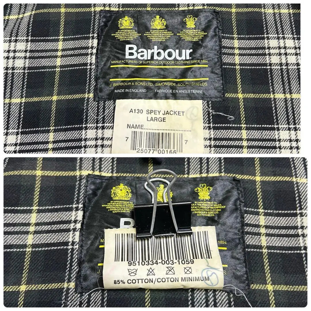 [Raro] Chaqueta Barbour Spey de los años 90 Sage Large | 【希少】 CHAQUETA BARBOUR SPEY DE LOS 90 SAGE GRANDE