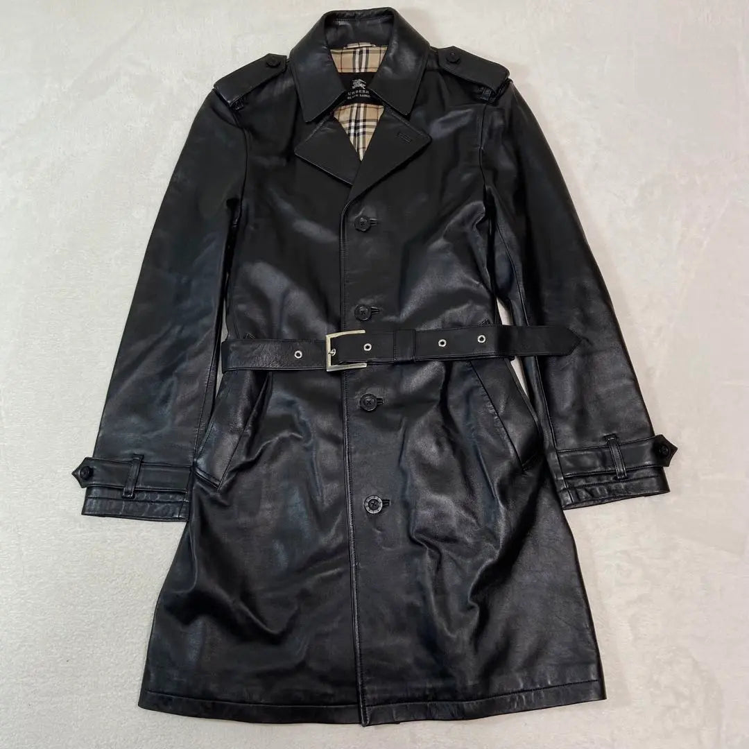 ☆ Beauty ☆ Burberry Black Label Lamb Leather Trench Court | ☆美品☆ Burberry Black Label ラムレザー　トレンチコート