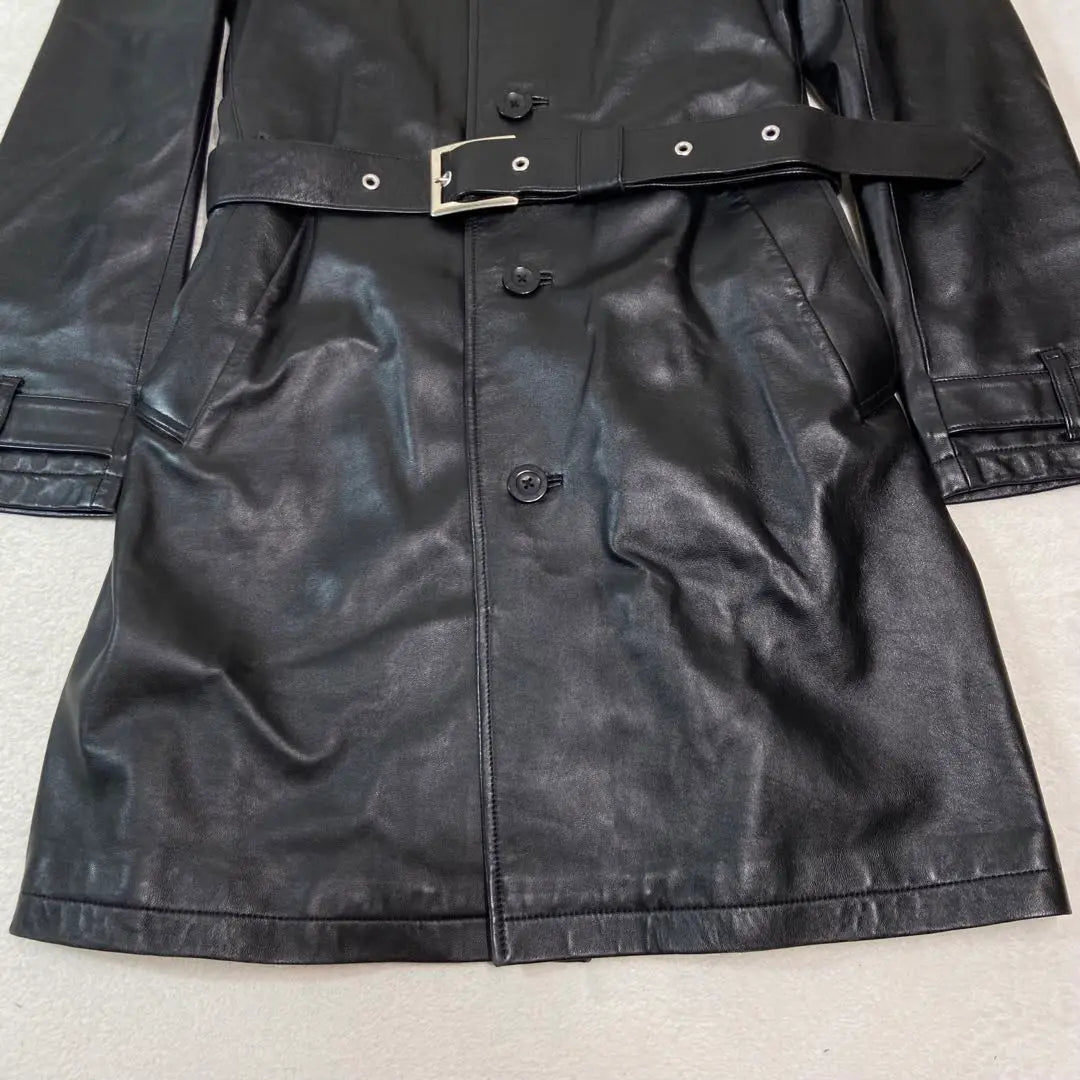 ☆ Beauty ☆ Burberry Black Label Lamb Leather Trench Court | ☆美品☆ Burberry Black Label ラムレザー　トレンチコート