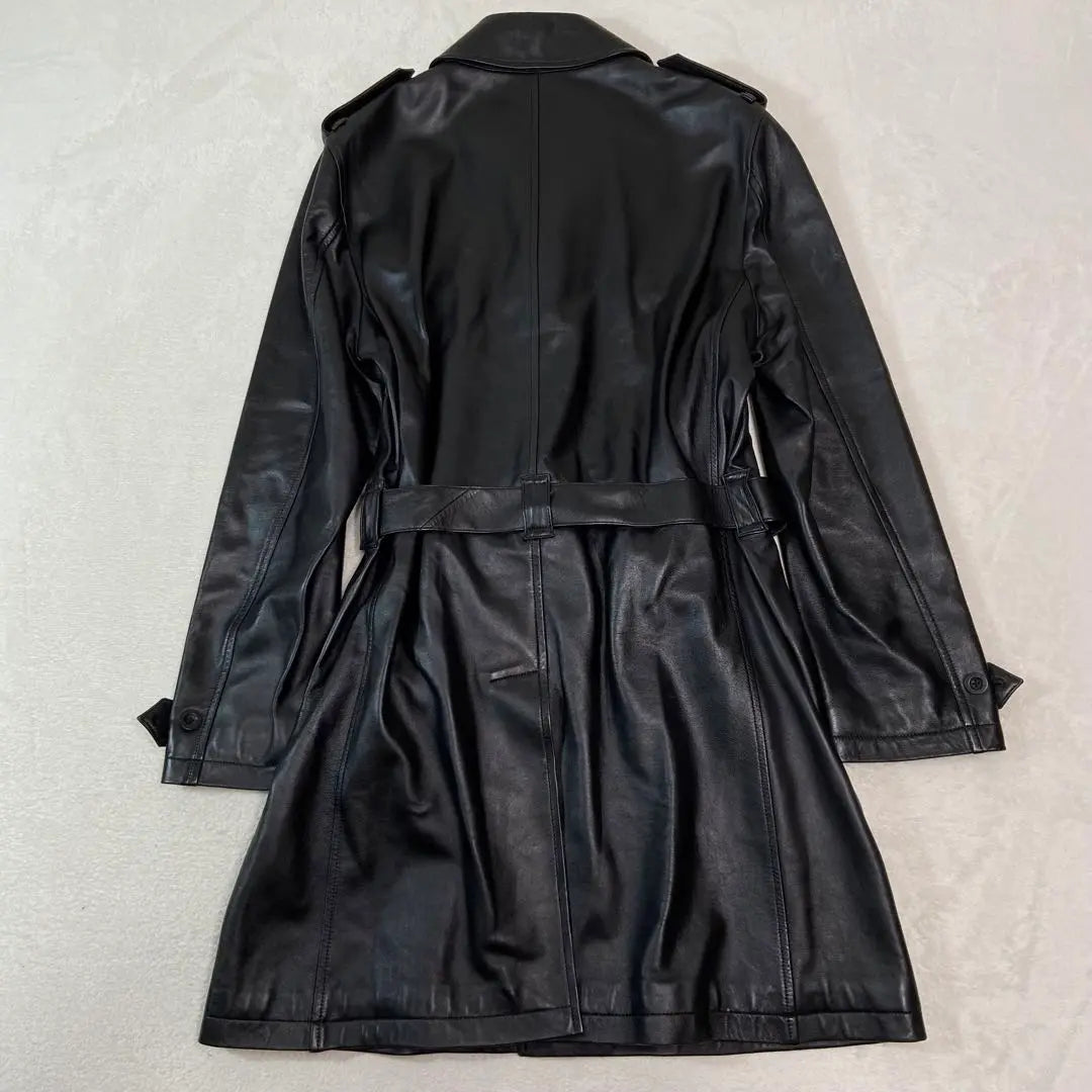 ☆ Belleza ☆ Burberry Black Label Cordero Trench Court | ☆美品☆ Burberry Black Label ラムレザー トレンチコート