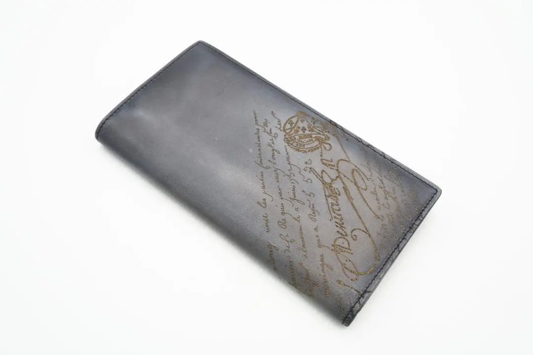 BERLUTI Bifold Long Wallet Calligraphy Scrit Leather Long Wallet