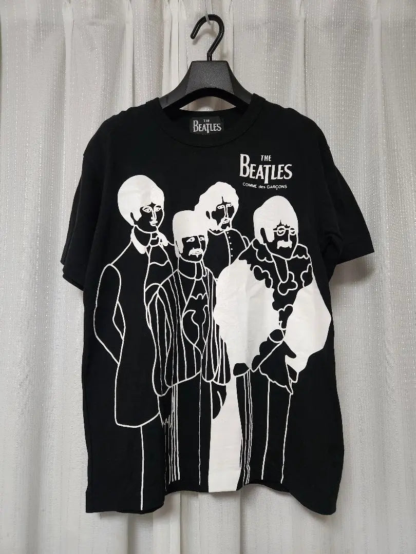 [Beauty] Com de Garson Beatles T -shirt Short Sleeve Black XL | 【美品】コム・デ・ギャルソン　ビートルズ　Tシャツ　半袖　黒　XL