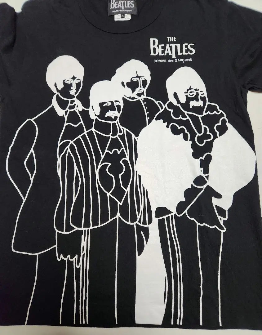 [Beauty] Com de Garson Beatles T -shirt Short Sleeve Black XL | 【美品】コム・デ・ギャルソン　ビートルズ　Tシャツ　半袖　黒　XL