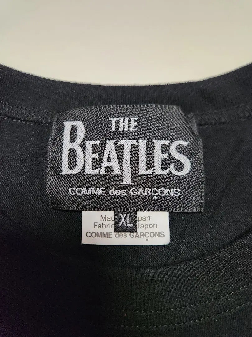 [Beauty] Com de Garson Beatles T -shirt Short Sleeve Black XL | 【美品】コム・デ・ギャルソン　ビートルズ　Tシャツ　半袖　黒　XL