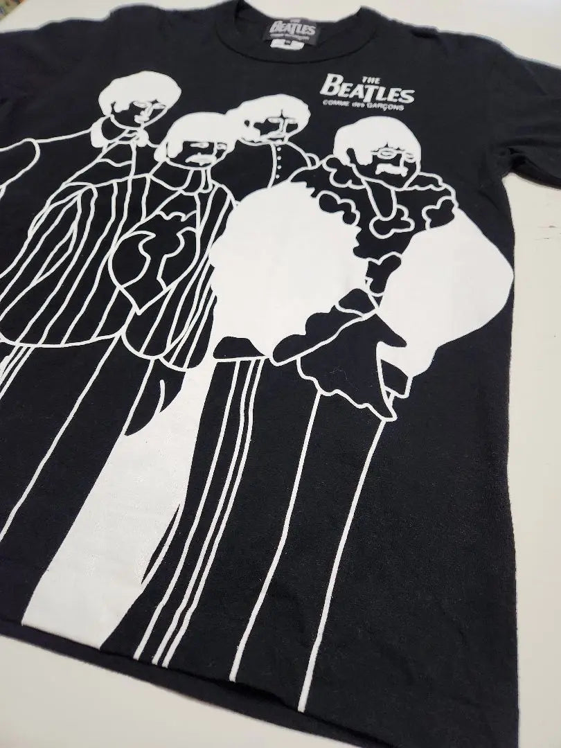 [Beauty] Com de Garson Beatles T -shirt Short Sleeve Black XL | 【美品】コム・デ・ギャルソン　ビートルズ　Tシャツ　半袖　黒　XL