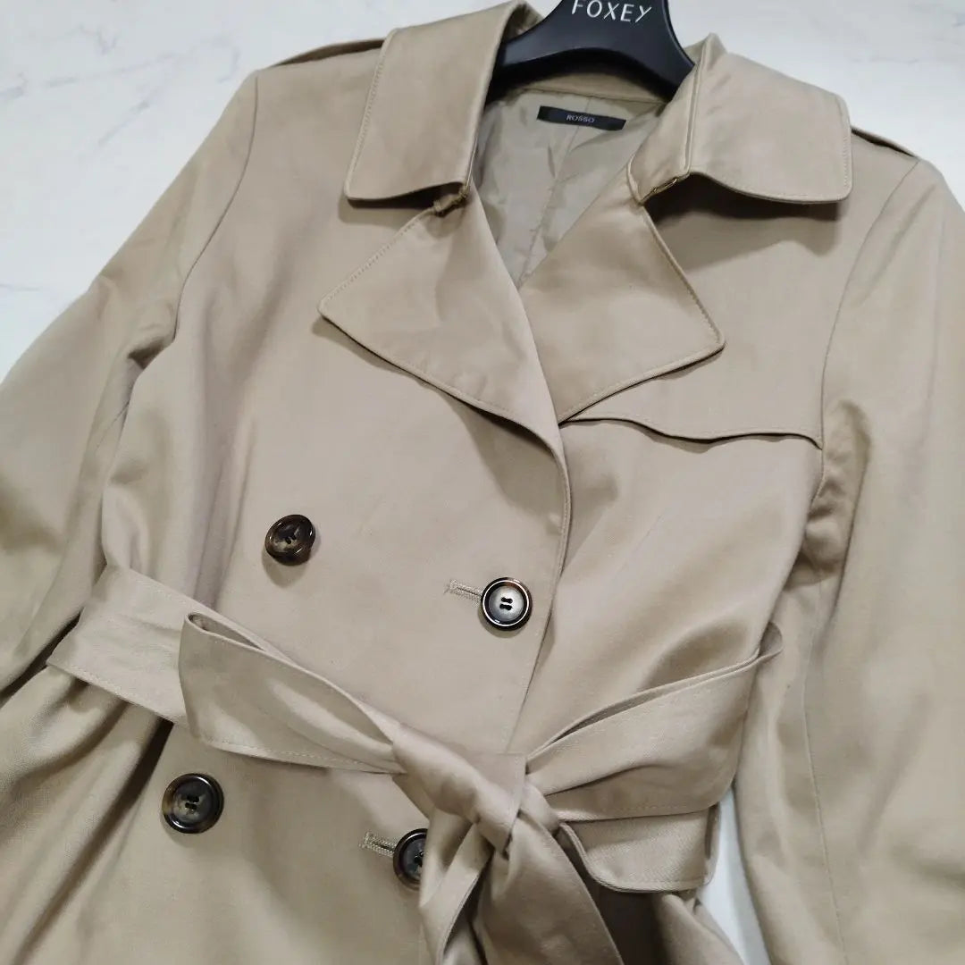 Urban Research Rosso Trench Coat Long Beige Belt M Made in Japan