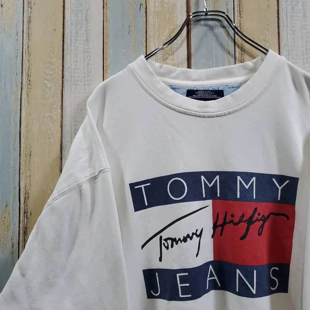 111☆Tommy Jeans☆Sweatshirt☆90s☆Made in USA☆Logo tag