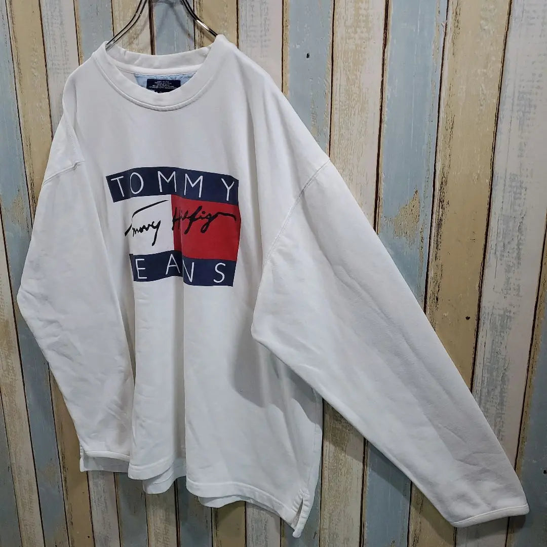 111☆Tommy Jeans☆Sweatshirt☆90s☆Made in USA☆Logo tag