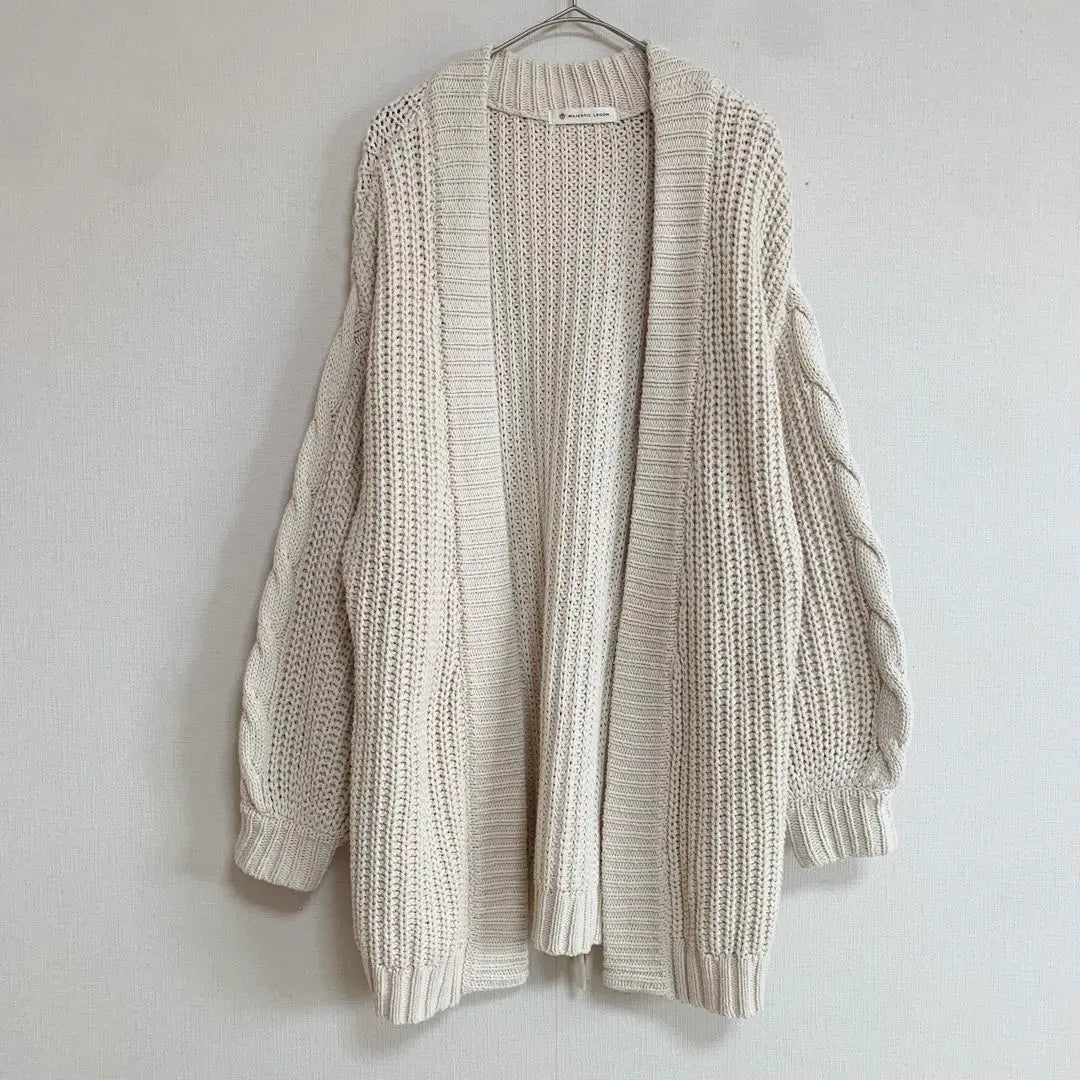 Majestic Legon M Cardigan Outerwear Beige Oversized