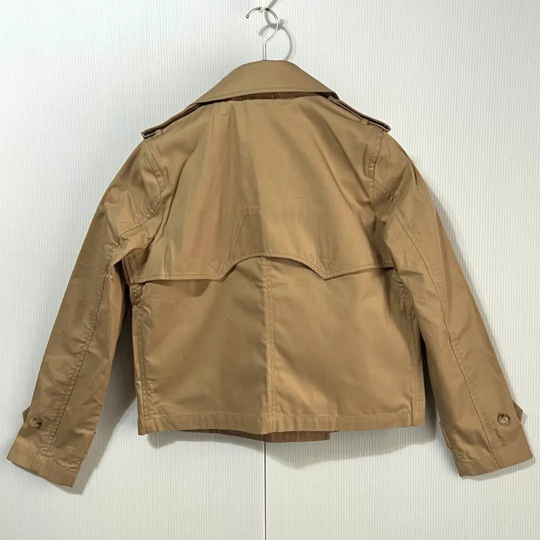 New ❤️ Ralph Lauren Short Double Breasted Twill Trench Coat ML