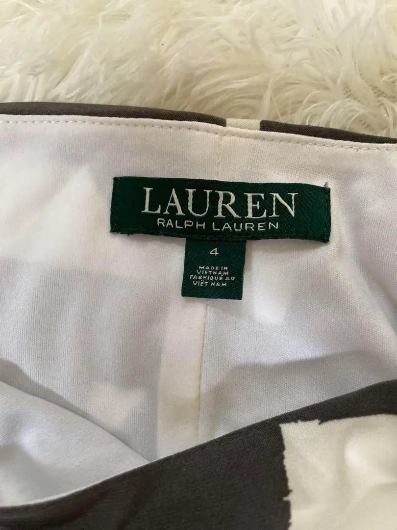 Vestido hasta la rodilla Lauren Ralph Lauren Talla 4 Estampado integral Drapeado Elástico