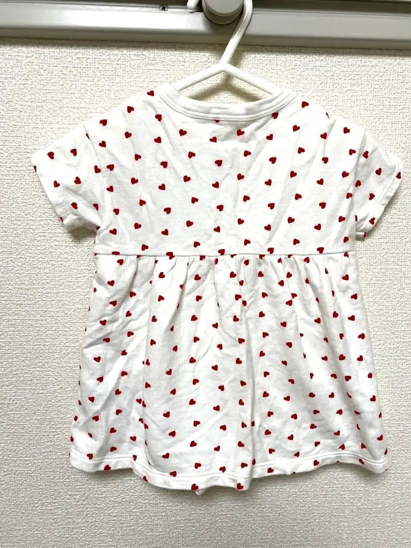 PETIT BATEAU Heart Pattern Short Sleeve Dress 6m