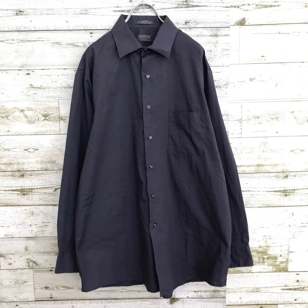 [k8160] USA Vintage Arrow 90s Poplin Long Sleeve Shirt Classic Fit