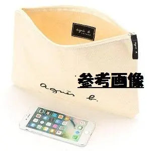 ◉◆New◆◆Agnes B◆GO03-04◆Logo◆Pouch◆Ivory◆Price 4,400 yen