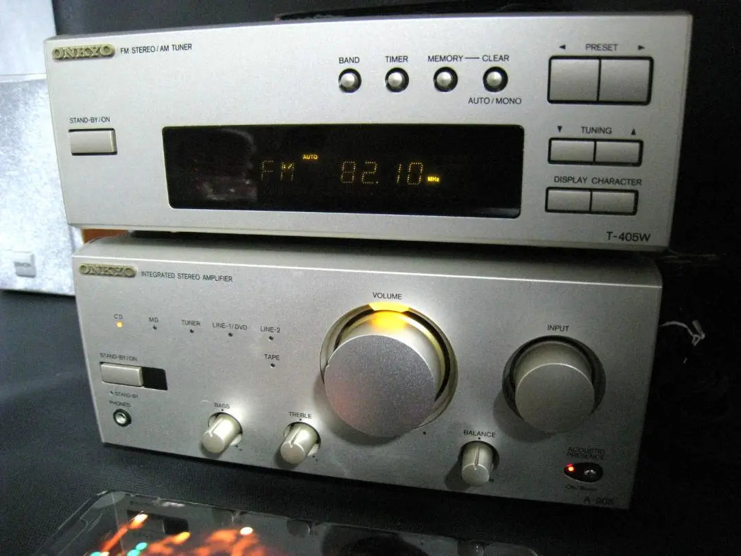 ONKYO Tuner + Amplifier Set T-405W + A905