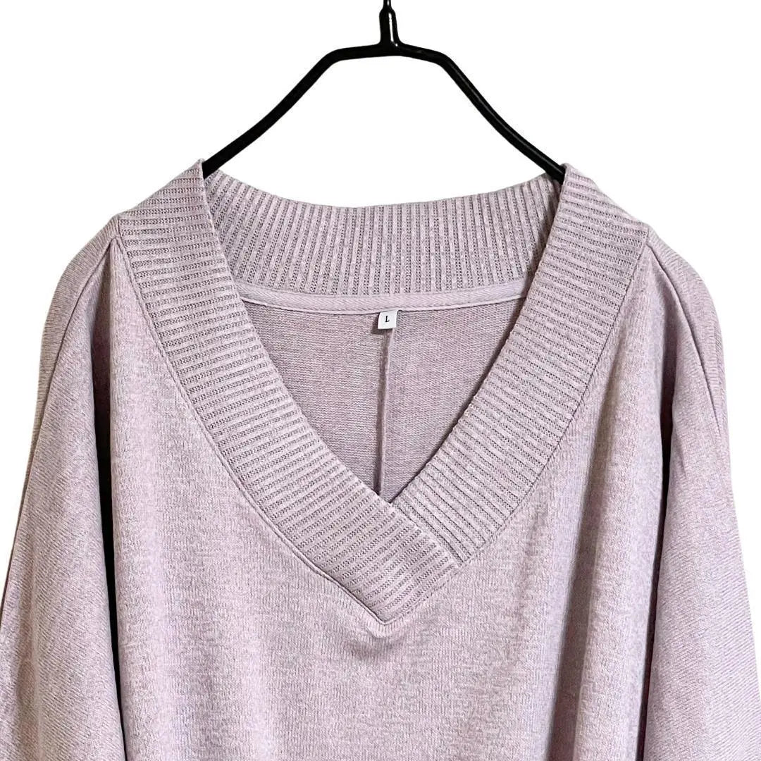 Crossy Shimamura ❤ Knit sweater V-neck dolman sleeve thin L