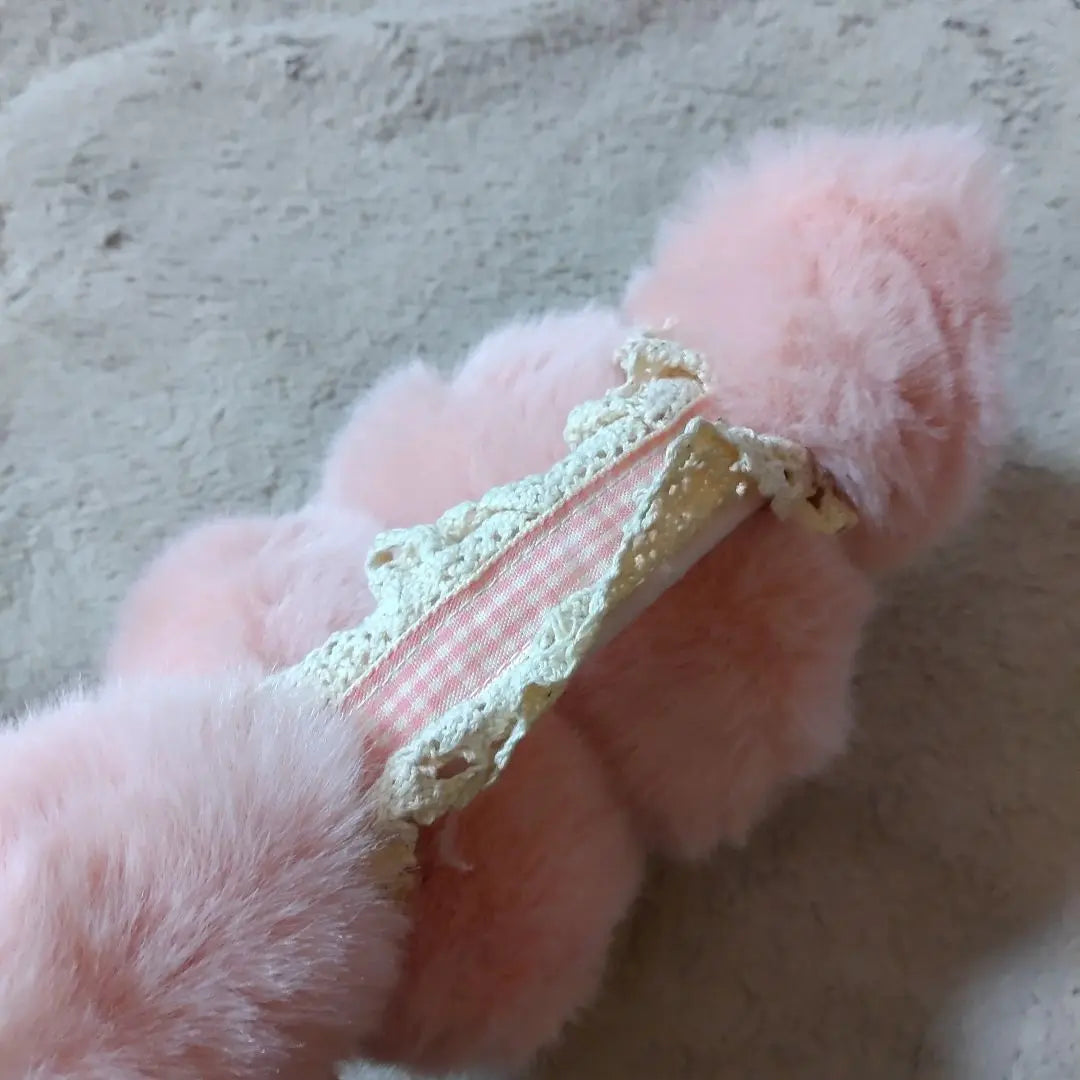 ✨Small face effect✨ Earmuffs Earmuffs Winter Pink White Lace