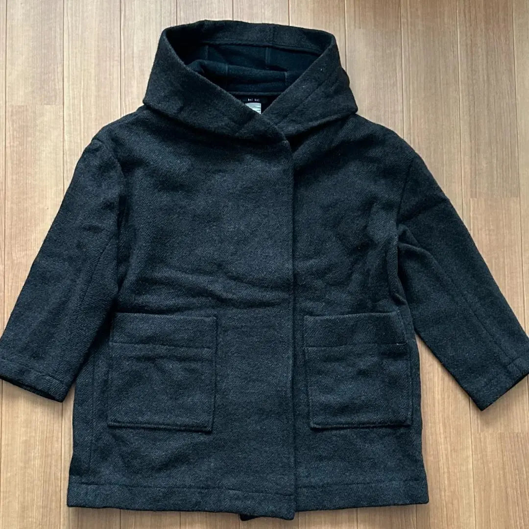 TSUHARU Melton Short Hood Middle Coat