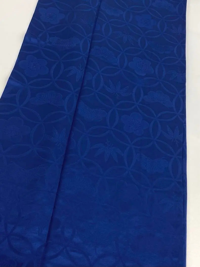 Cresta de kimono sólida Sistema azul simple 168 cm Procesado repelente al agua | 無地振袖 紋意匠 シンプル 青系 身丈168cm 撥水加工済み