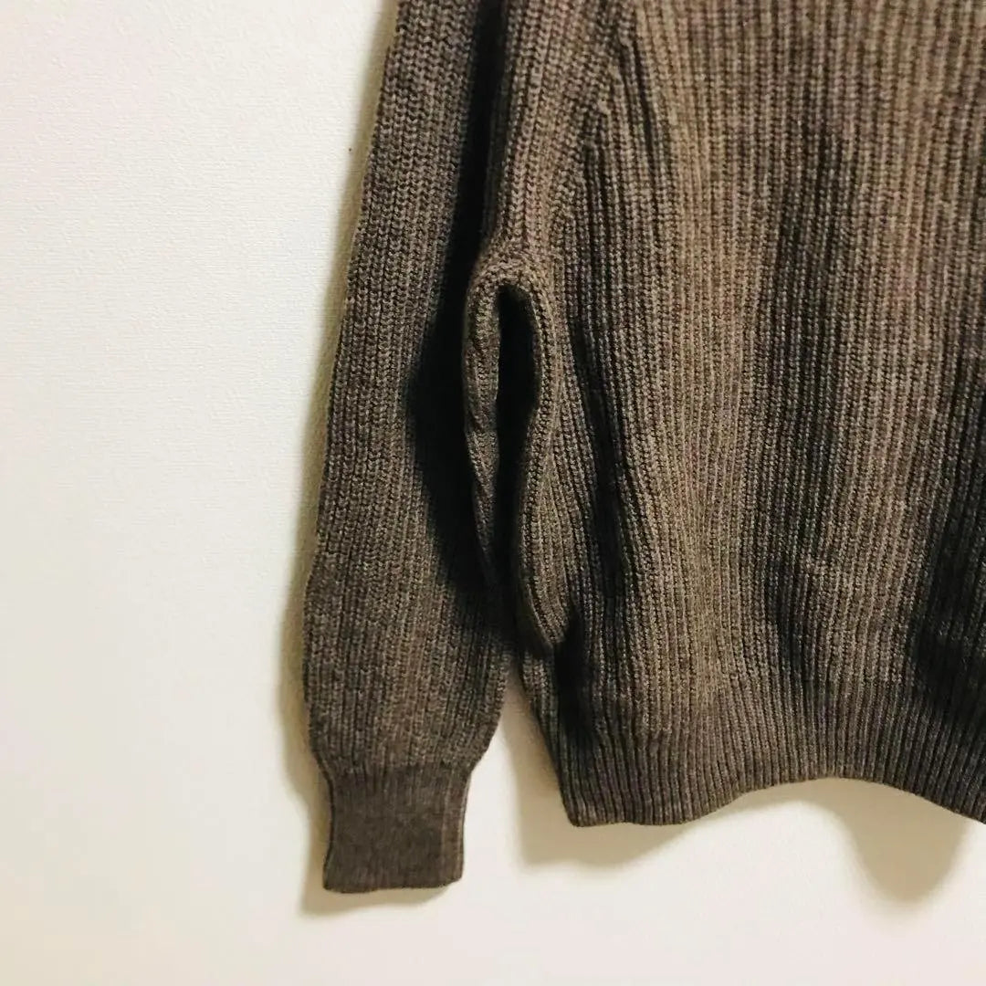 Brown type Ryohin Keikaku bottle neck sweater wool raglan sweater | ブラウン系　良品計画 ボトルネックセーター　ウール　ラグランセーター