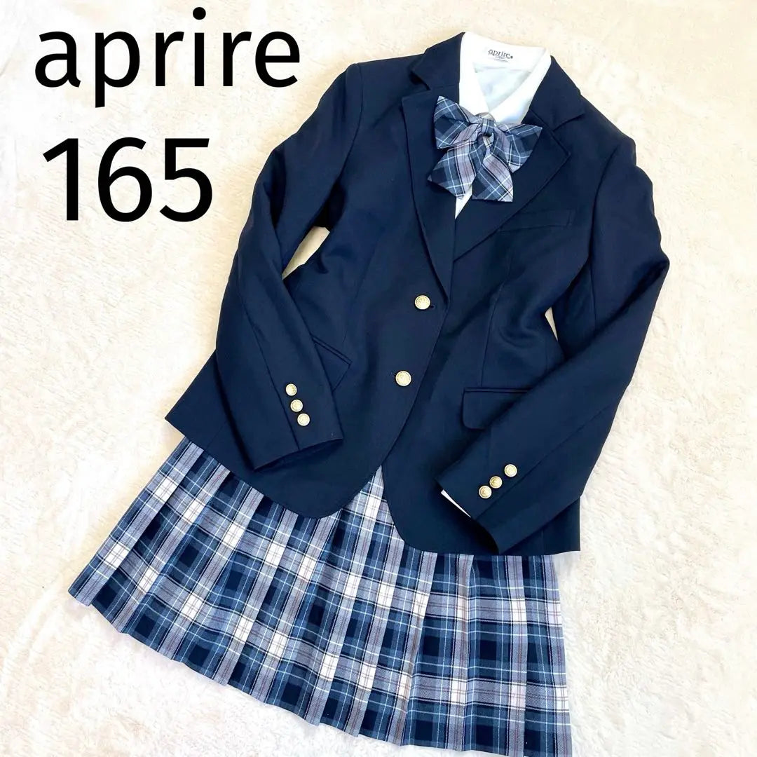 Hermosos productos ✨165 Niños formales ✨ Blazer azul marino con botones dorados Conjunto de 4 piezas ceremonia de graduación | 美品✨165 キッズフォーマル✨紺ブレザー 金ボタン 4点セット 卒業式